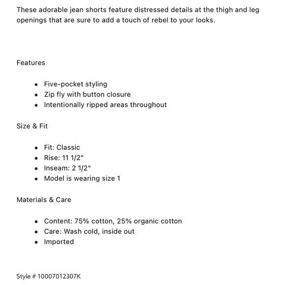 NWT garage denim festival shorts 3 - Picture 11 of 11